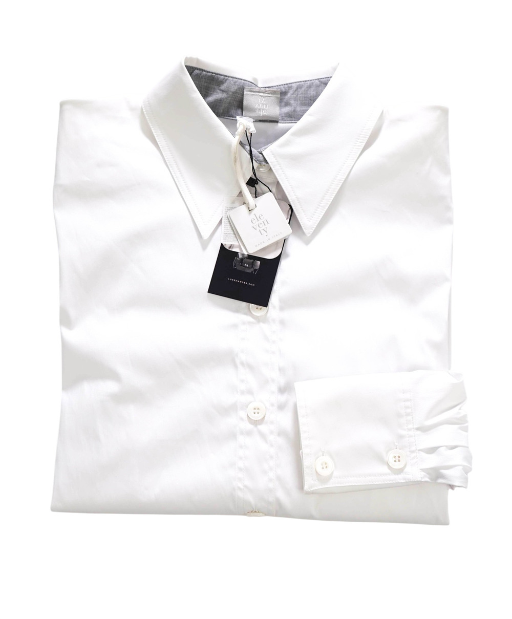 $395 ELEVENTY - White Cotton Shirt - 2 US